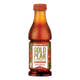 A bottle of Gold Peak Unsweetened Tea with a red cap and label indicating the product is unsweetened black tea, 18.5oz in size.