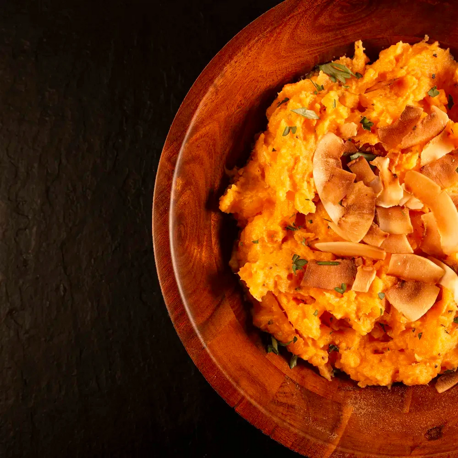 Sweet Potato Mash with Toasted Coconut