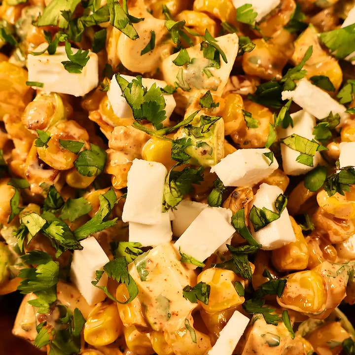 Charred Corn Salad with Feta & Cilantro