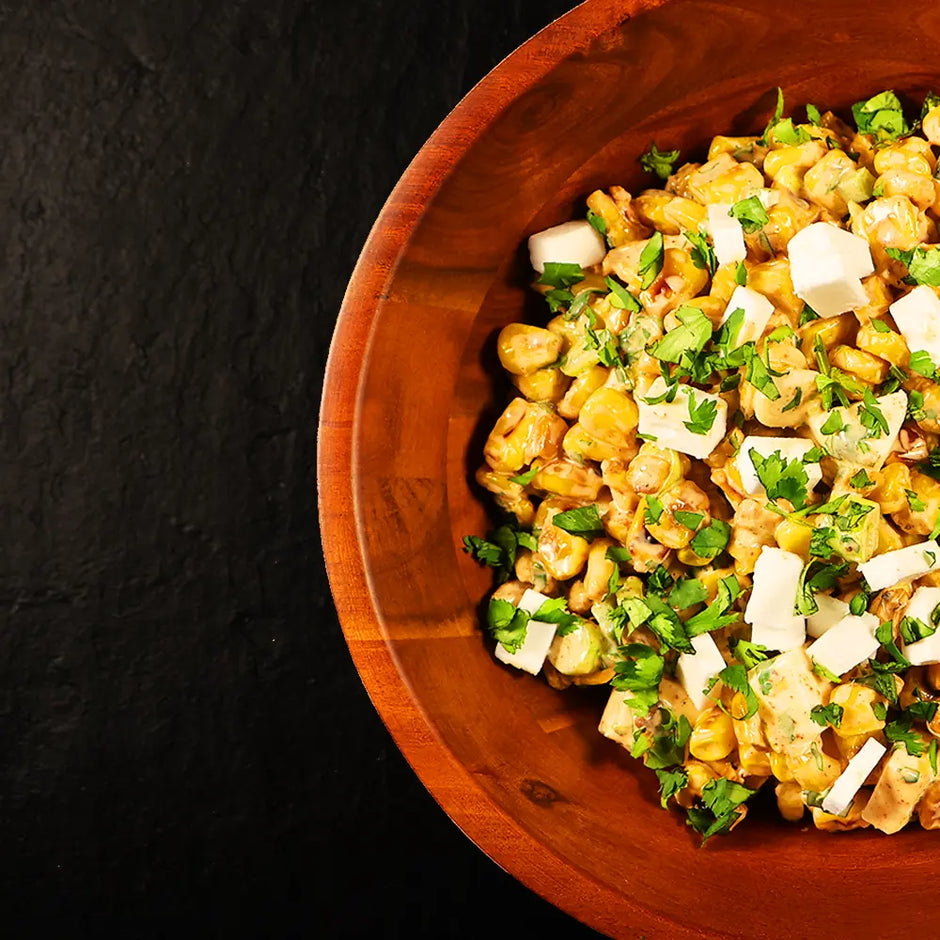 Charred Corn Salad with Feta & Cilantro