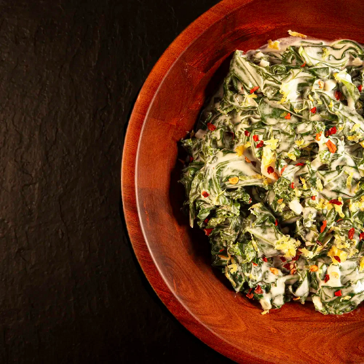 Creamed Greens with Lemon & Nutmeg