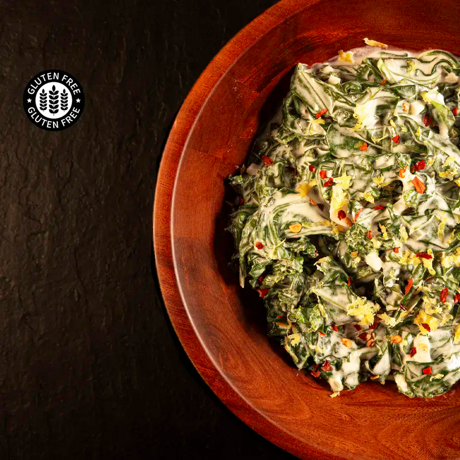 Creamed Greens with Lemon & Nutmeg