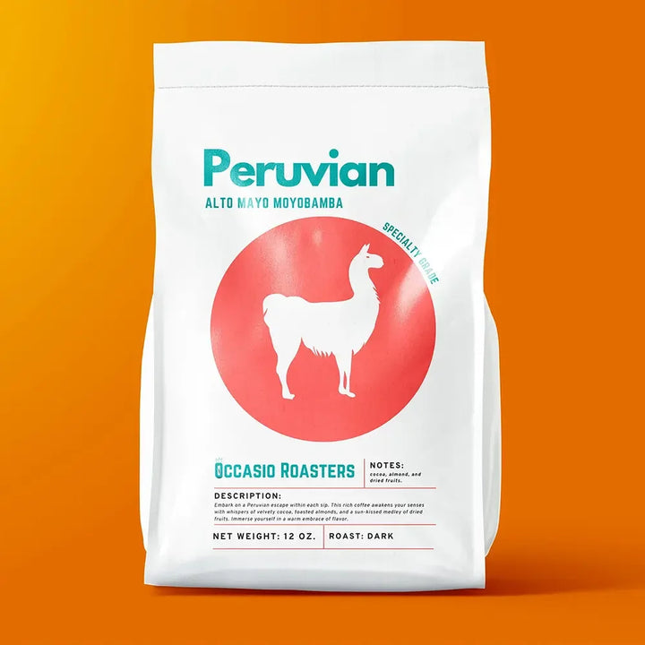 Bag of Peru single origin espresso beans from Occasio Roasters