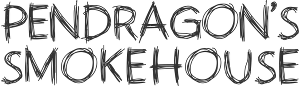 Official logo of Pendragon’s Smokehouse, a premium BBQ delivery service offering wood-smoked meats, sides, and desserts in New Jersey.