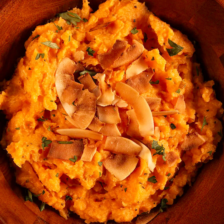 Sweet Potato Mash with Toasted Coconut